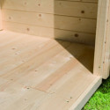 Sauna d'extérieur en bois SKROLLAN 1 anthracite 38mm 4 à 6 places avec porte moderne KARIBU