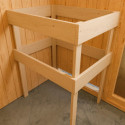 Sauna d'extérieur en bois SKROLLAN 1 anthracite 38mm 4 à 6 places avec porte moderne KARIBU