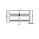 Portail battant ajouré en aluminium SPACE G 300x176cm - X-Métal