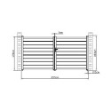 Portail battant ajouré en aluminium SPACE G 350x176cm - X-Métal