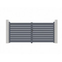 Portail battant ajouré en aluminium SPACE G 392x158cm - X-Métal