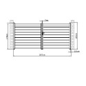 Portail battant ajouré en aluminium SPACE G 392x176cm - X-Métal
