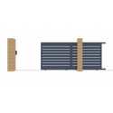 Portail coulissant ajouré en aluminium SPACE COUL 300x158cm - X-Métal