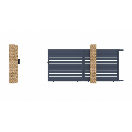Portail coulissant ajouré en aluminium SPACE COUL 300x158cm - X-Métal