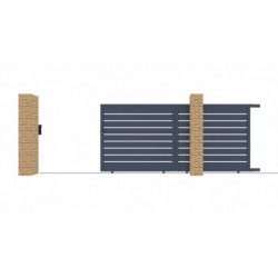 Portail coulissant ajouré en aluminium SPACE COUL 350x176cm - X-Métal