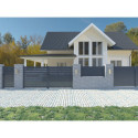 Portail coulissant ajouré en aluminium SPACE COUL 392x158cm - X-Métal