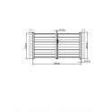 Portail battant plein en aluminium 300x158cm GARDE G X-Métal