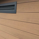 Abri de jardin en bois composite 28mm aspect bois vieilli 9m² PREMIUM toit plat - Woodlife Garden