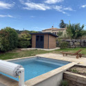 Abri de jardin en bois composite 28mm aspect bois vieilli 9m² PREMIUM toit plat - Woodlife Garden