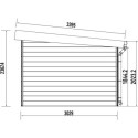 Abri de jardin en bois composite 28mm aspect bois vieilli 9m² PREMIUM toit plat - Woodlife Garden
