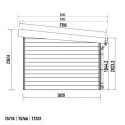 Abri de jardin en bois composite 28mm aspect bois vieilli 9m² PREMIUM toit plat - Woodlife Garden