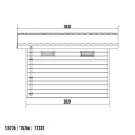 Abri de jardin en bois composite 28mm aspect bois vieilli 9m² PREMIUM toit plat - Woodlife Garden
