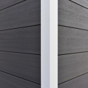 Abri de jardin en bois composite 28mm anthracite 9m² PREMIUM toit plat - Woodlife Garden