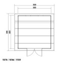 Abri de jardin en bois composite 28mm anthracite 9m² PREMIUM toit plat - Woodlife Garden