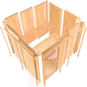 Sauna traditionnel d’angle Saja Plug &Play - 3 à 4 places 68mm KARIBU