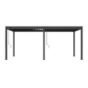 Pergola bioclimatique autoportante en alu anthracite 3x6m Ombrea