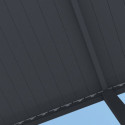 Pergola bioclimatique autoportante en alu anthracite 3x6m Ombrea