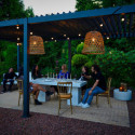 Pergola bioclimatique autoportante en alu anthracite 3x6m Ombrea