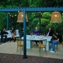 Pergola bioclimatique autoportante en alu anthracite 3x6m Ombrea