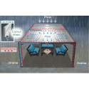 Pergola bioclimatique autoportante en alu anthracite 3x6m Ombrea