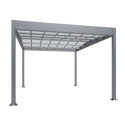 Carport double pente LIBECCIO 16m² en alu anthracite et polycarbonate – Trigano jardin