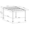 Carport double pente LIBECCIO 16m² en alu anthracite et polycarbonate – Trigano jardin