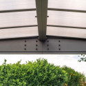Carport double pente LIBECCIO 16m² en alu anthracite et polycarbonate – Trigano jardin