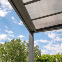 Carport double pente LIBECCIO 16m² en alu anthracite et polycarbonate – Trigano jardin
