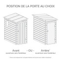 Abri de jardin adossé en résine gris clair 2,09m² + kit de fondation - JOBU