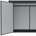 Coffre de jardin en résine - cache poubelles gris clair 1,79m² JOBU