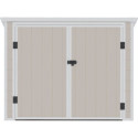 Coffre de jardin en résine - cache poubelles beige 1,79m² JOBU
