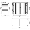 Coffre de jardin en résine - cache poubelles beige 1,79m² JOBU
