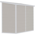 Coffre de jardin en résine - cache poubelles beige 1,79m² JOBU
