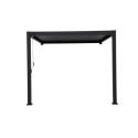 Pergola bioclimatique adossée en alu anthracite 3x3m Ombrea