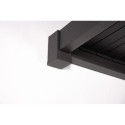 Pergola bioclimatique adossée en alu anthracite 3x3m Ombrea