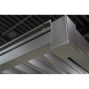 Pergola bioclimatique adossée en alu anthracite 3x3m Ombrea