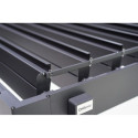 Pergola bioclimatique adossée en alu anthracite 3x3m Ombrea