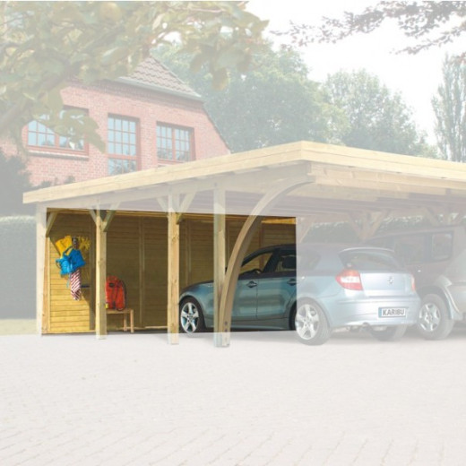 Paroi de fond 540x200cm pour carport double Karibu