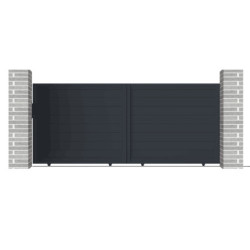 Portail coulissant en aluminium 392x173cm GARDE COUL X-Métal