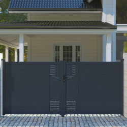 Portail battant en aluminium 300x158cm FANCY G X-Métal