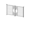 Portail battant en aluminium 300x158cm FANCY G X-Métal