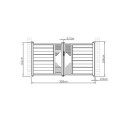 Portail battant en aluminium 300x158cm FANCY G X-Métal