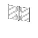 Portail battant en aluminium 300x173cm FANCY G X-Métal