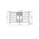 Portail battant en aluminium 300x173cm FANCY G X-Métal