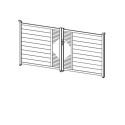 Portail battant en aluminium 350x158cm FANCY G X-Métal