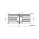 Portail battant en aluminium 350x158cm FANCY G X-Métal