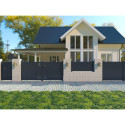 Portail battant en aluminium 350x173cm FANCY G X-Métal