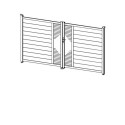 Portail battant en aluminium 350x173cm FANCY G X-Métal
