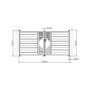 Portail battant en aluminium 350x173cm FANCY G X-Métal