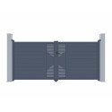 Portail battant en aluminium 392x173cm FANCY G X-Métal